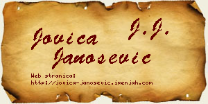 Jovica Janošević vizit kartica